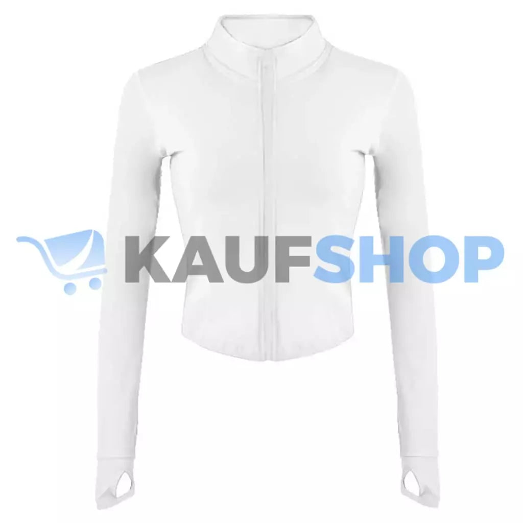 FitFemme - Elegância e Conforto para Seus Treinos - Jaqueta de Treino com Mangas Compridas Slim Fit