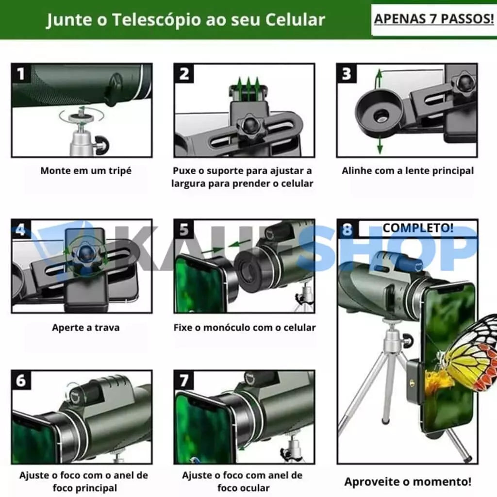 SkyVision Pro - Telescópio Portátil Longa Distância Zoom HD 5000M